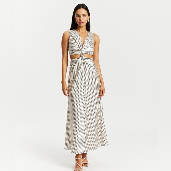 Auteur silk twist gown in kimono print, size S - Picture 9 of 15